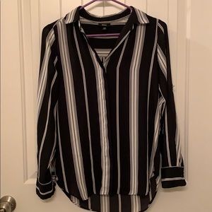 Striped button down dress shirt